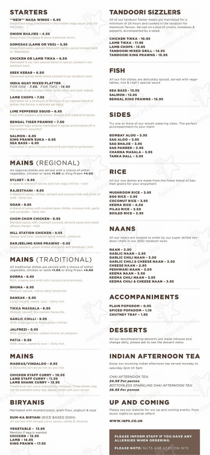 Hot Rock, Restaurant, Main Menu - Portsmouth, England, United Kingdom ...